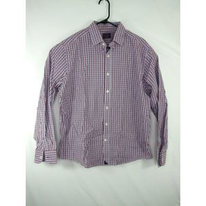 UNTUCKit Dress Shirt Purple Plaid Long Sleeve